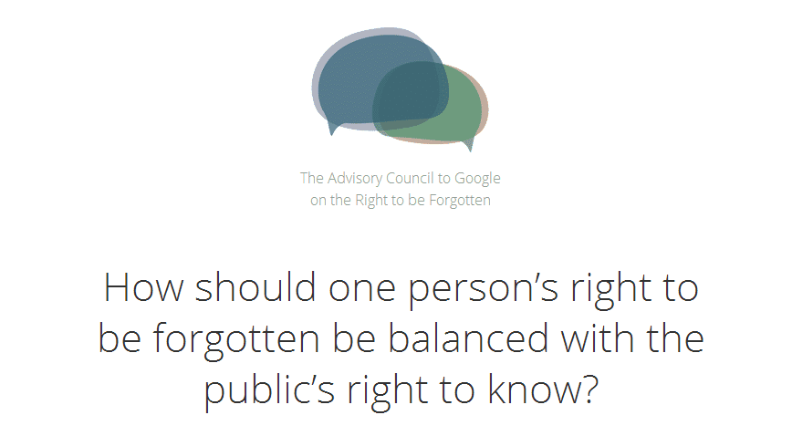 Right To Be Forgotten: Google Asks For Feedback