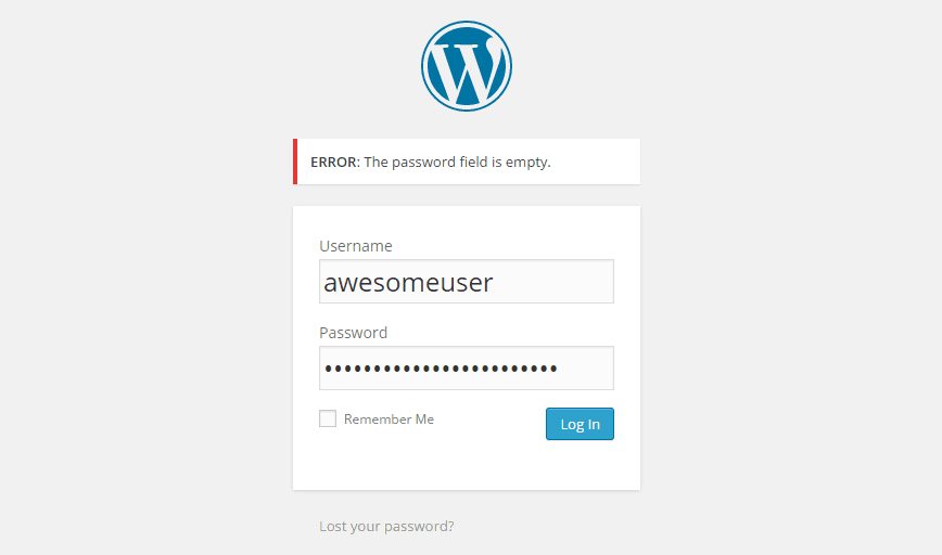 WordPress / ‘Error: The password field is empty’ – How To Fix